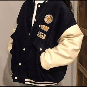 Black & Cream Racer/Varsity Jacket